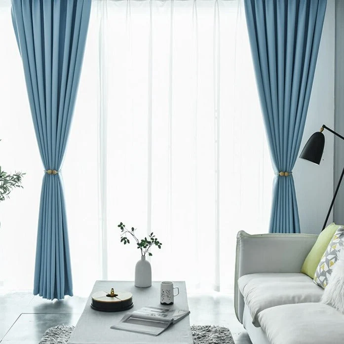 Verdunkelungsvorhang für Wohnzimmer in Blau