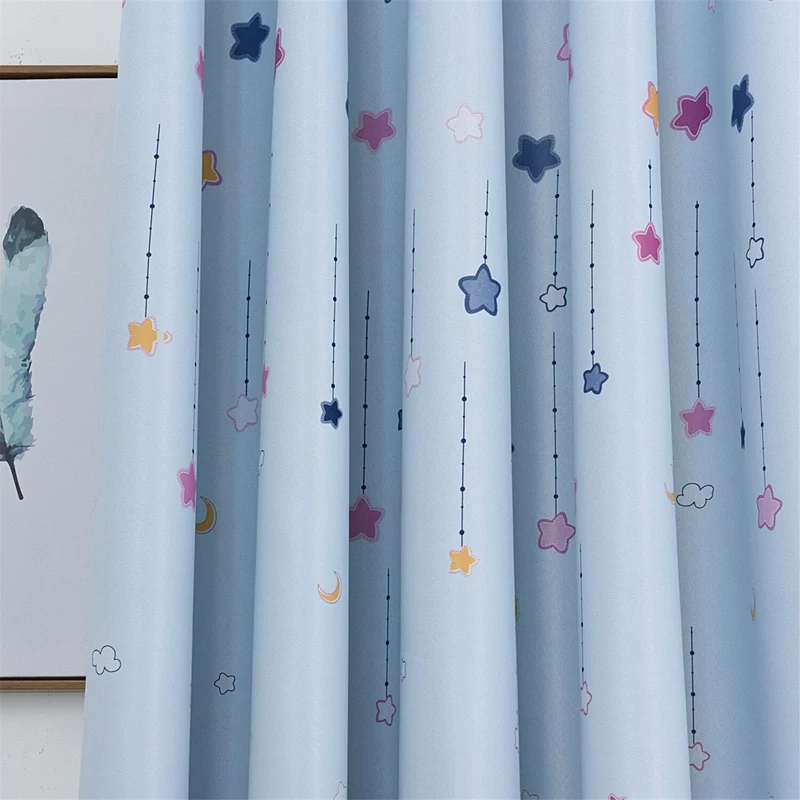 Kinderzimmer Vorhang mit Häuser-Motiv