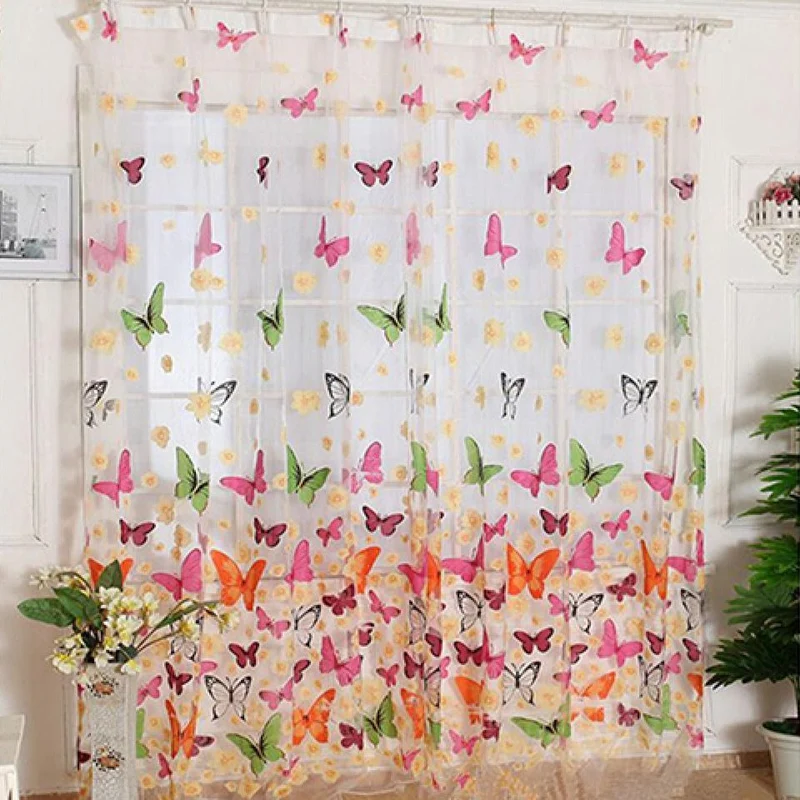 Kinderzimmer Gardine mit Schmetterling-Motiv