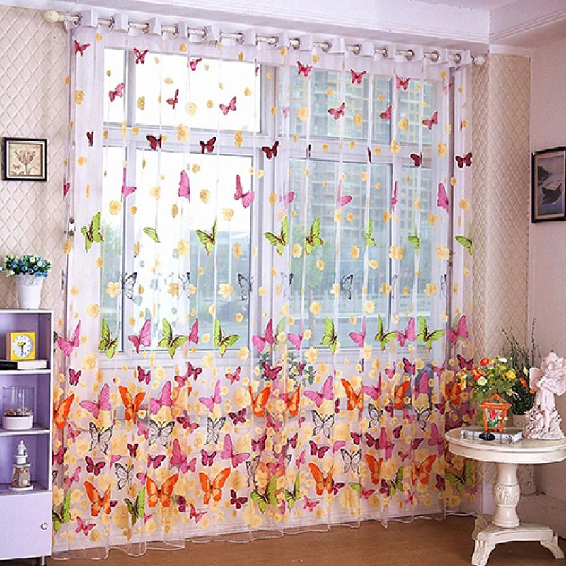 Kinderzimmer Gardine mit Schmetterling-Motiv