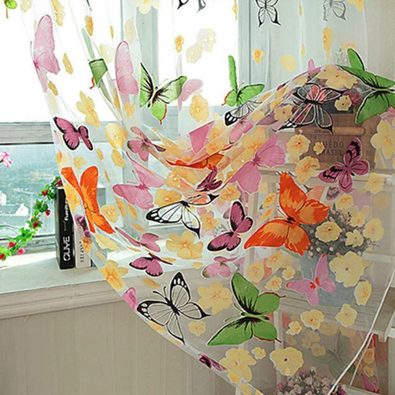 Kinderzimmer Gardine mit Schmetterling-Motiv