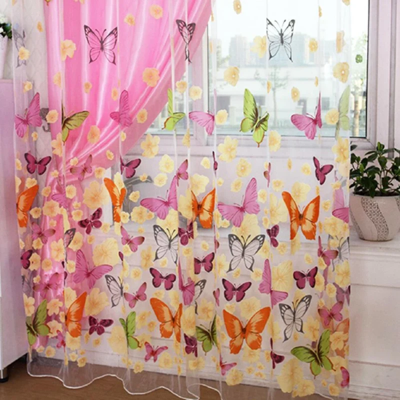 Kinderzimmer Gardine mit Schmetterling-Motiv