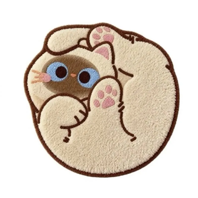 Sitzkissen mit Katzenmotiv aus Kunstkaschmir