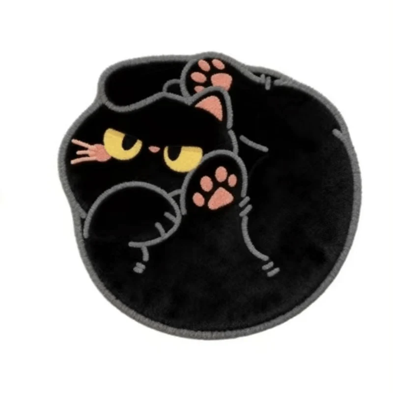Sitzkissen mit Katzenmotiv aus Kunstkaschmir