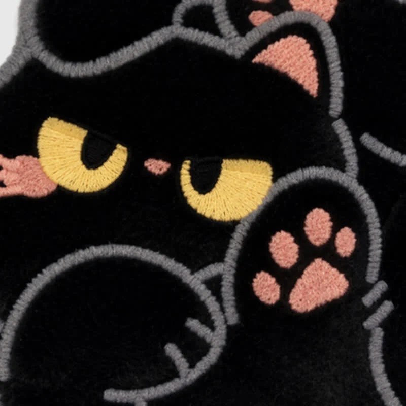 Sitzkissen mit Katzenmotiv aus Kunstkaschmir