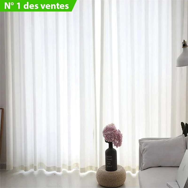 Schlichter transparenter Voile-Vorhang in Weiß