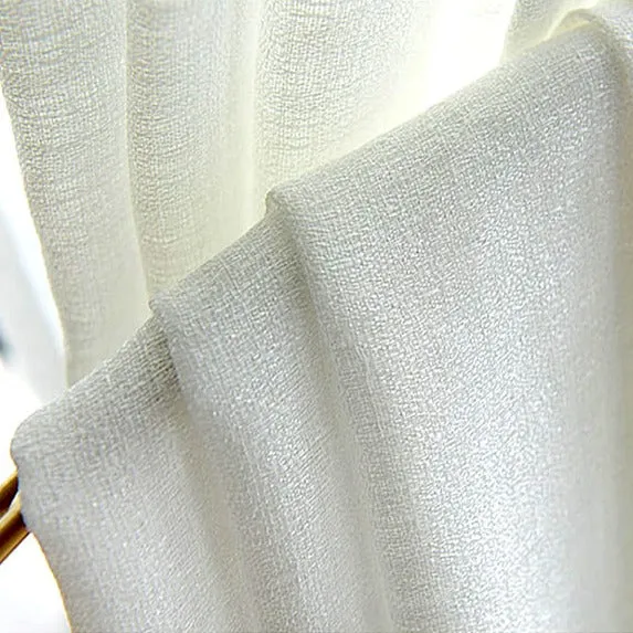 Schlichter transparenter Voile-Vorhang in Weiß