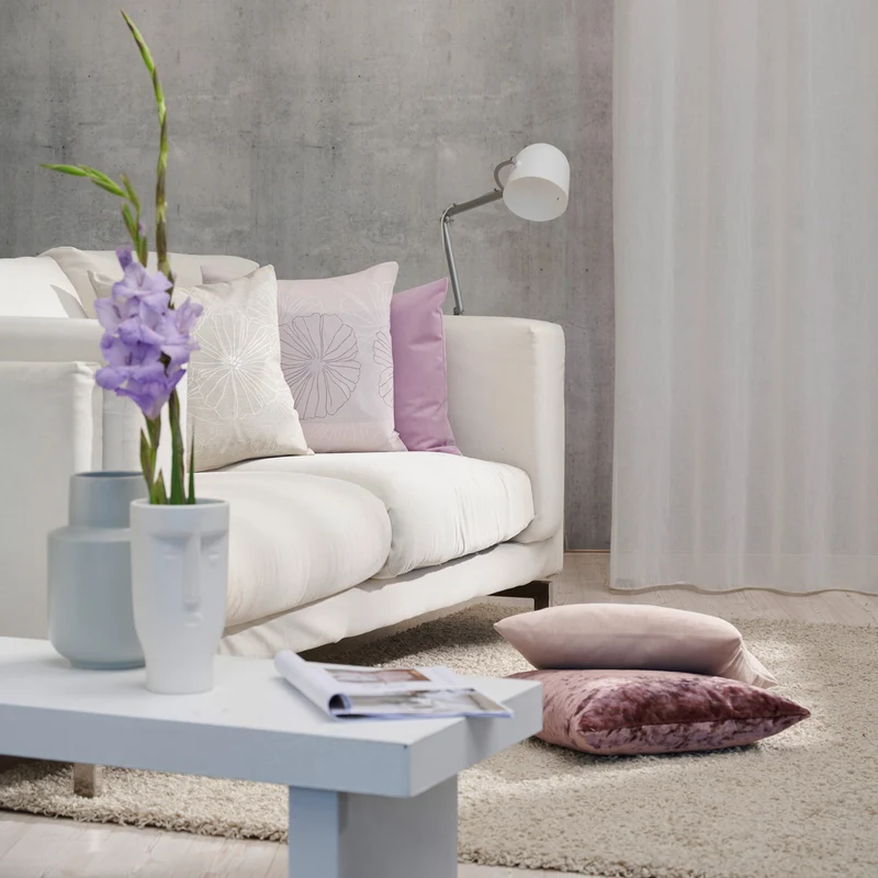 APELT 8027 Kissen Blüten stilisiert Blütenmtiv
