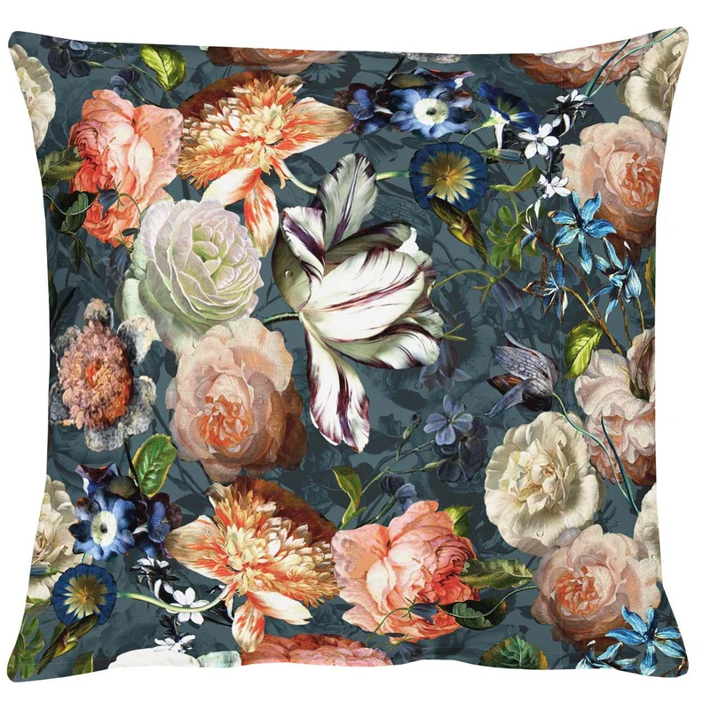 APELT 5251 Kissenbezug Rosen Herbstblumen allover
