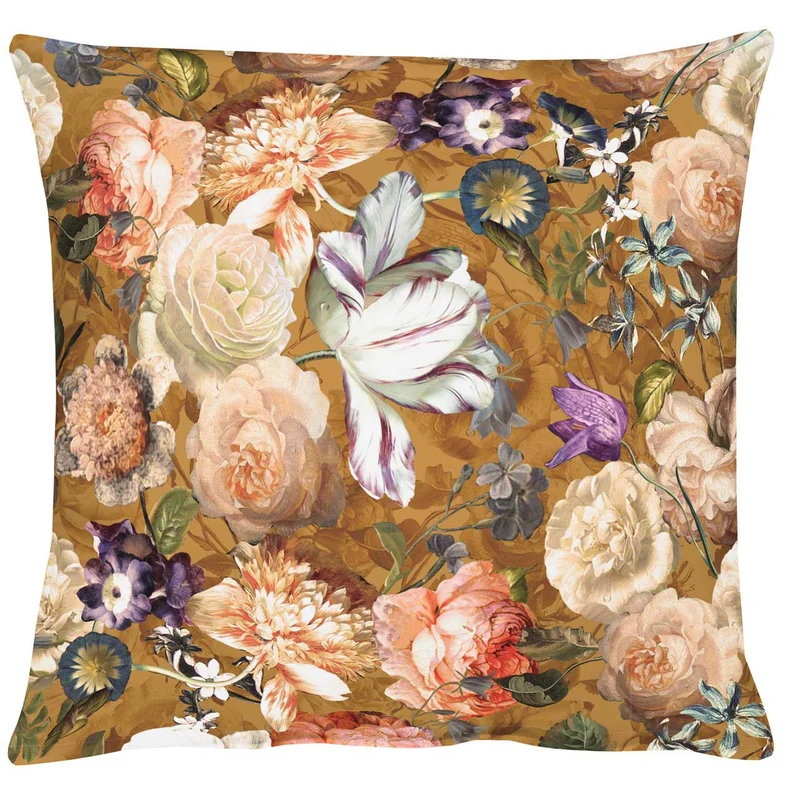 APELT 5251 Kissenbezug Rosen Herbstblumen allover