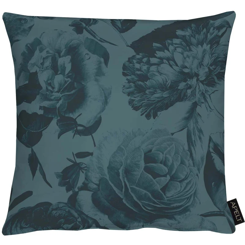 APELT 5255 Kissen Blüten Damast Uni Rosenallover