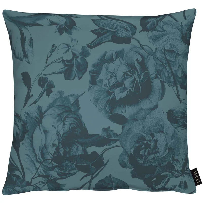 APELT 5255 Kissen Blüten Damast Uni Rosenallover