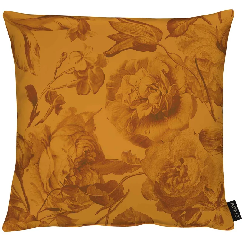 APELT 5255 Kissen Blüten Damast Uni Rosenallover