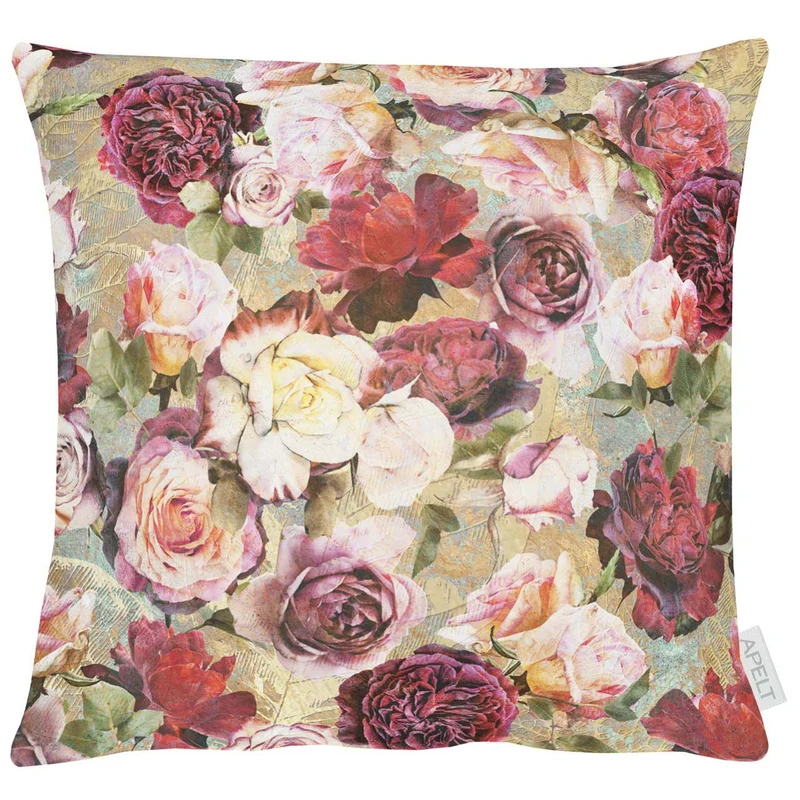 APELT 1605 Kissen Rosen Blütenmotiv