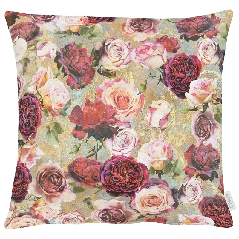 APELT 1605 Kissen Rosen Blütenmotiv