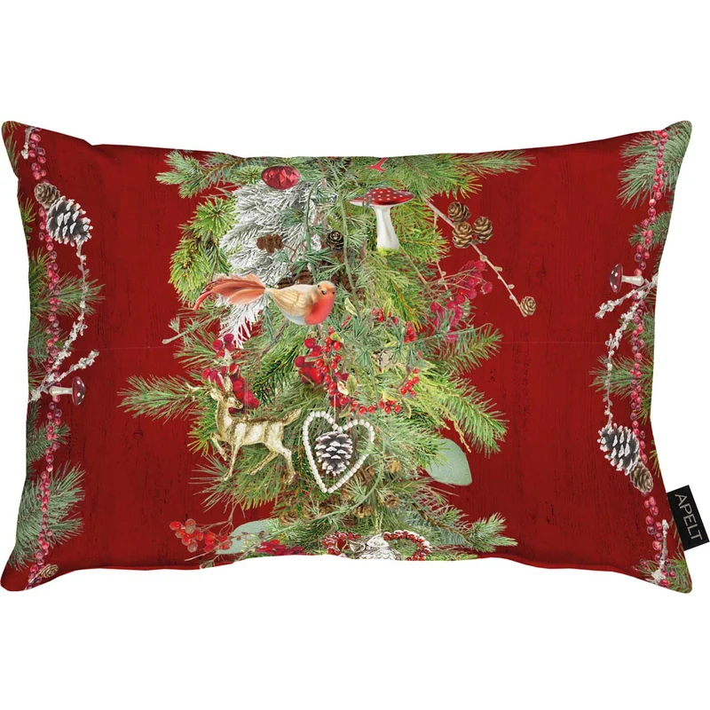 APELT 9529 Kissen Winter Motiv Weihnachtsgirlande
