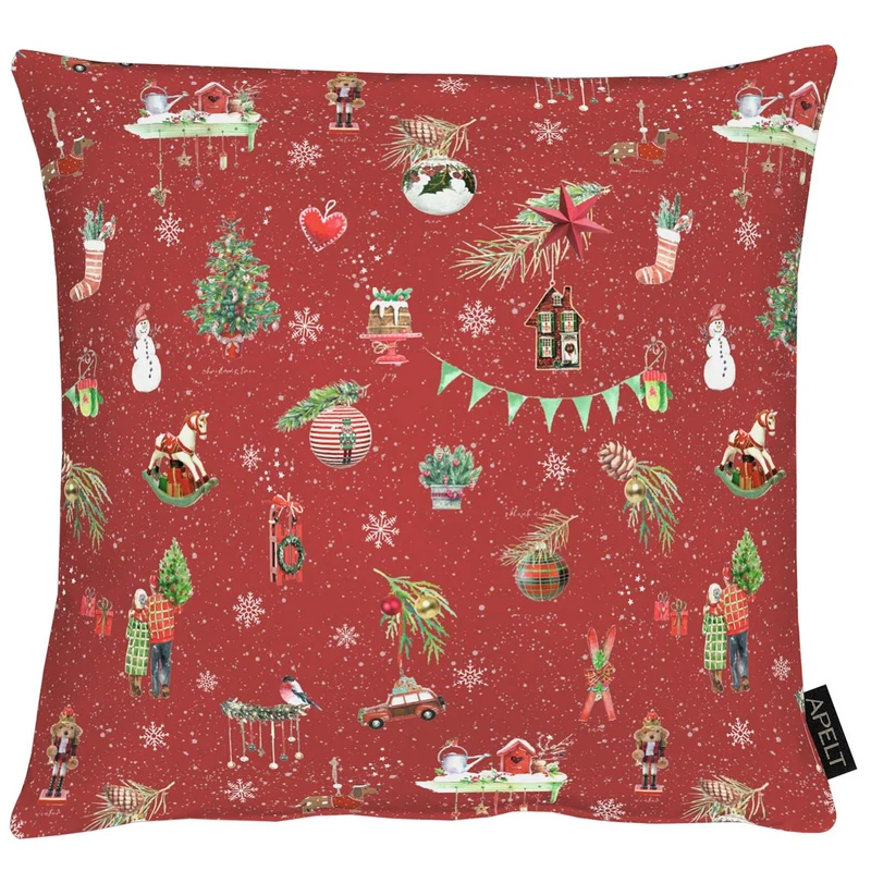 APELT 6200 Kissenbezug Winterwelt Motiv Christmas all over