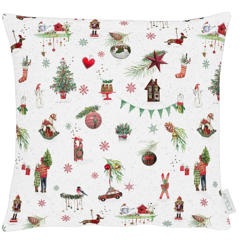 APELT 6200 Kissenbezug Winterwelt Motiv Christmas all over
