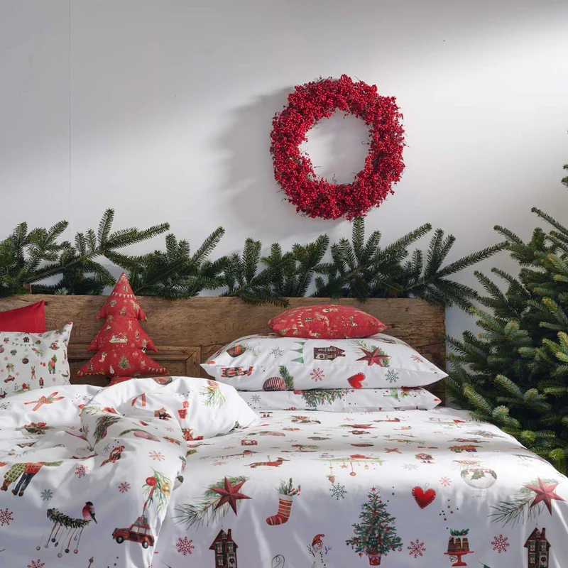 APELT 6200 Kissenbezug Winterwelt Motiv Christmas all over