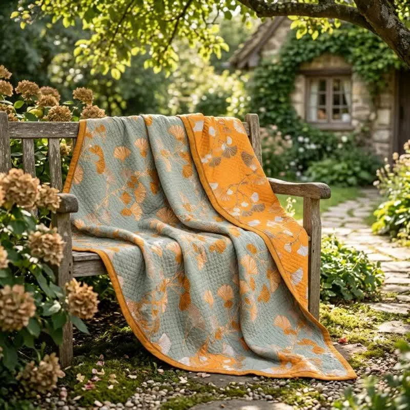Wendbare Ginkgo-Steppdecke