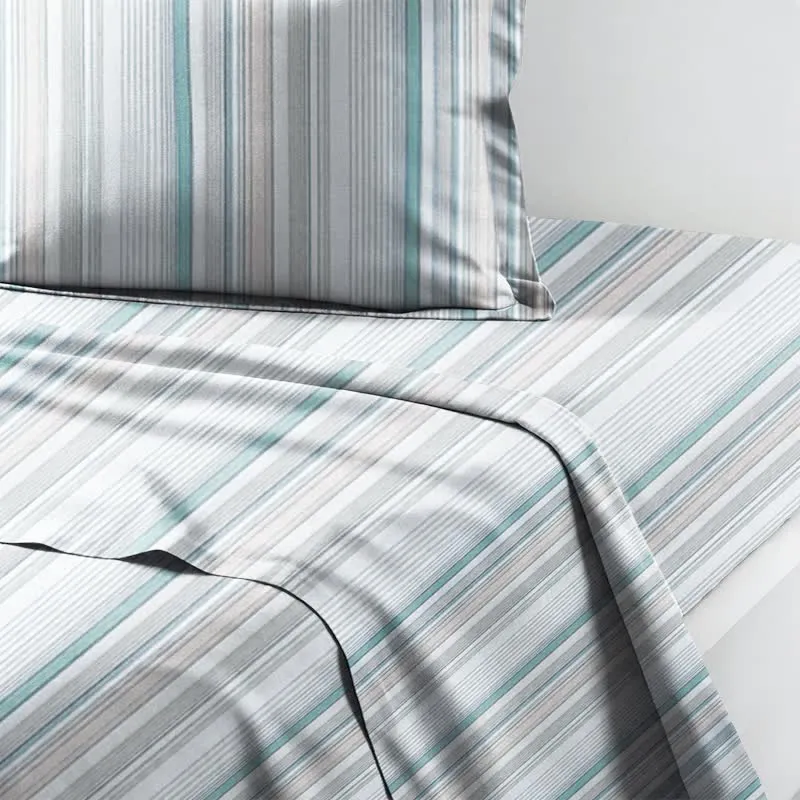 Bettwäsche-Set mit Pastellstreifen, Einzelbett XL, für Studentenwohnheime