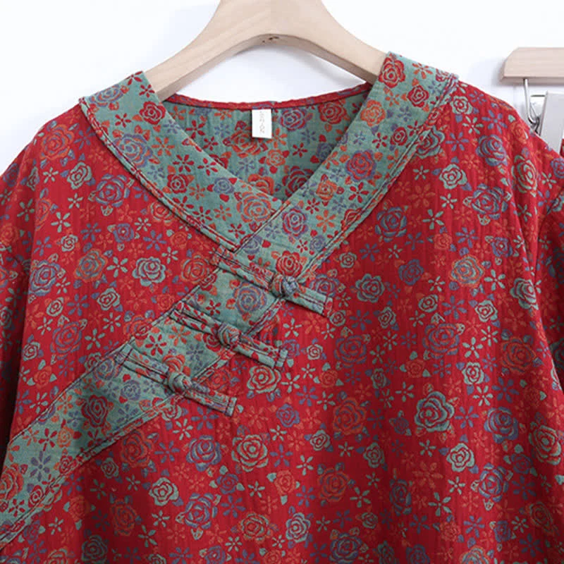 Plus Size Blumenmuster Caprihosen Loungewear