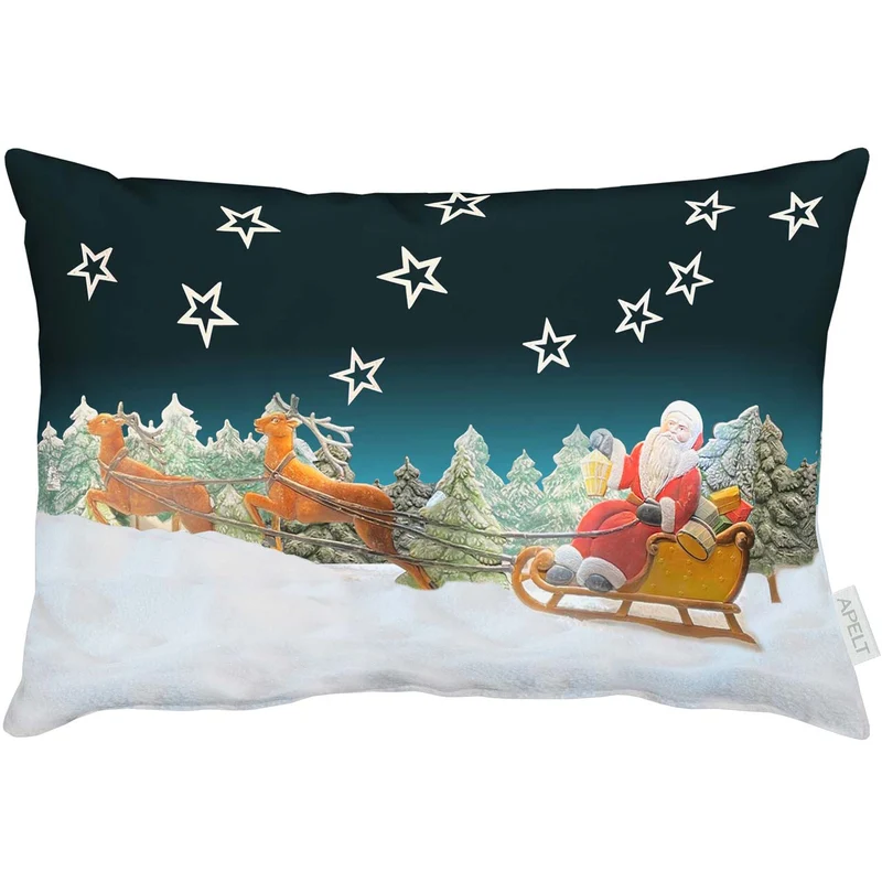 APELT 4686 Kissen Wintermotiv Weihnachtsmann