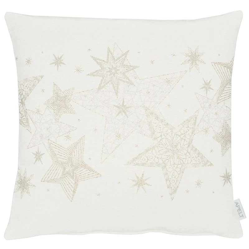 APELT 6303 Kissenhülle Lurex Jacquardgewebe Sternendesign
