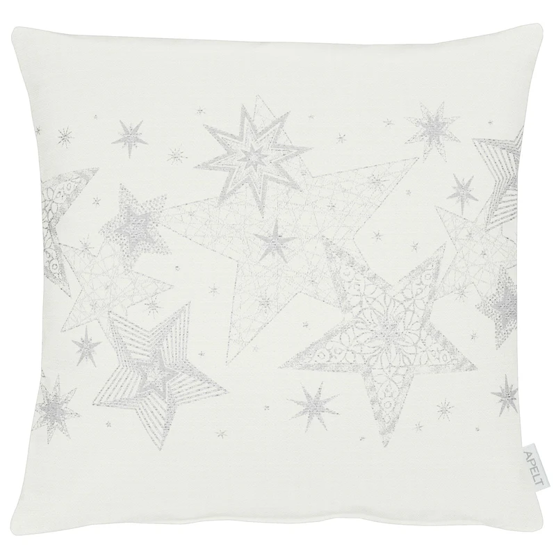 APELT 6303 Kissenhülle Lurex Jacquardgewebe Sternendesign