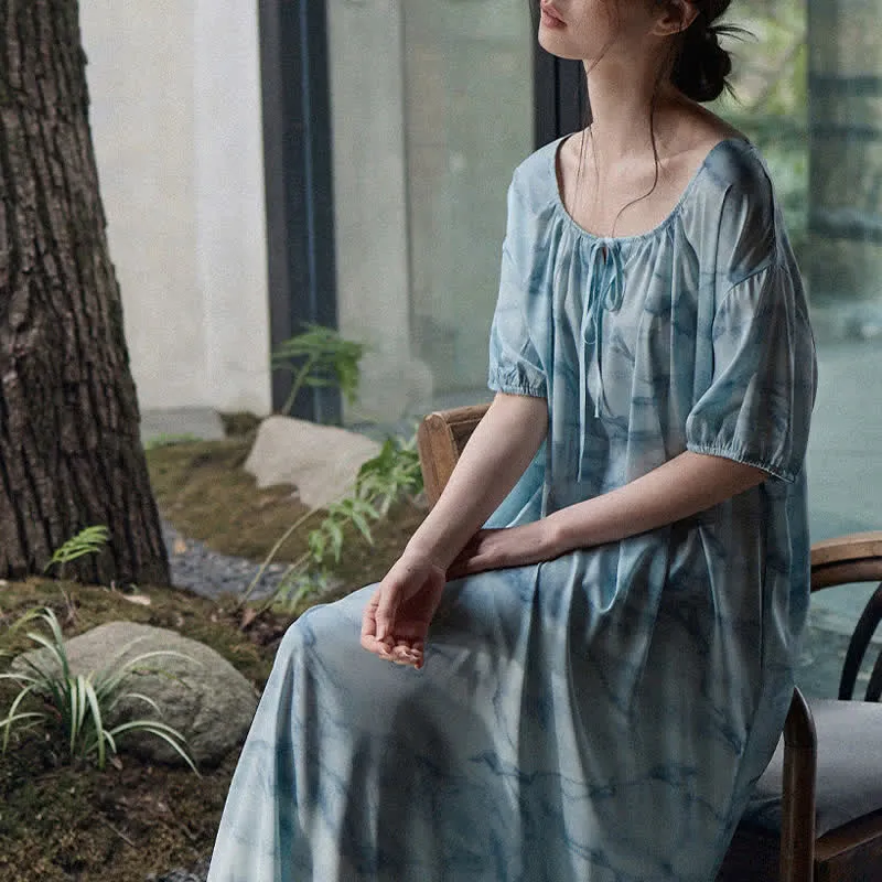 Loungewear-Set in Blau-Aquarell für Sie und Ihn