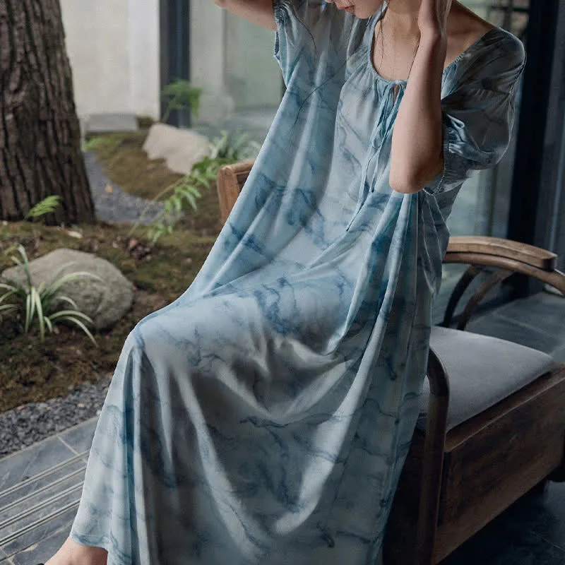 Loungewear-Set in Blau-Aquarell für Sie und Ihn