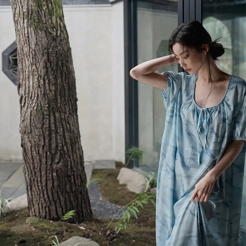 Loungewear-Set in Blau-Aquarell für Sie und Ihn