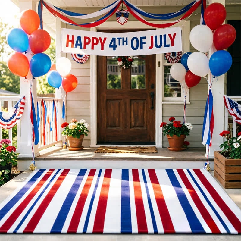 Patriotischer Americana-Streifen-Outdoor-Teppich