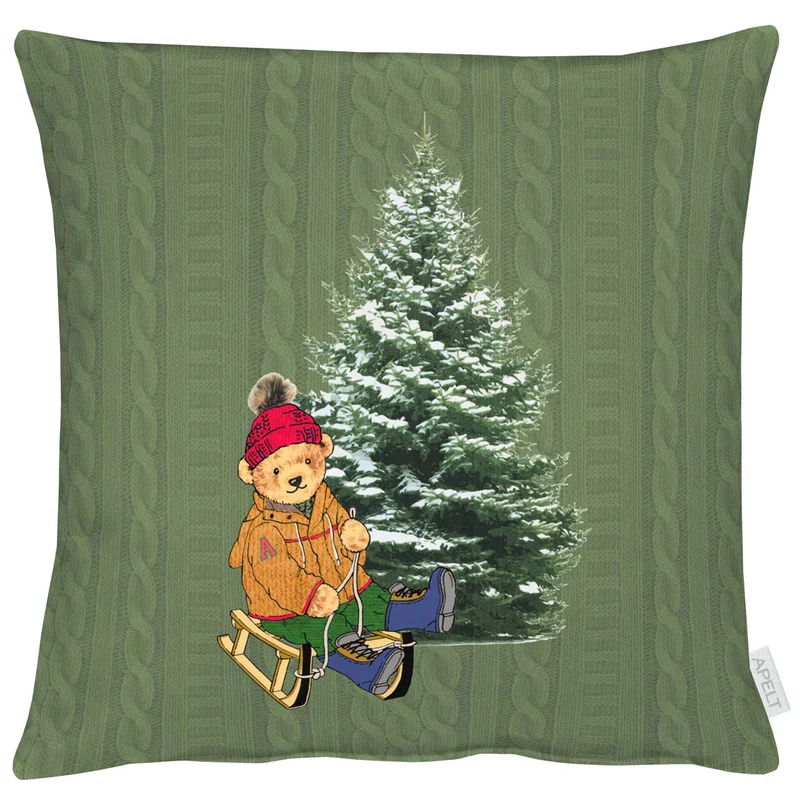 APELT 4695 Kissen Weihnachten Motiv Samt