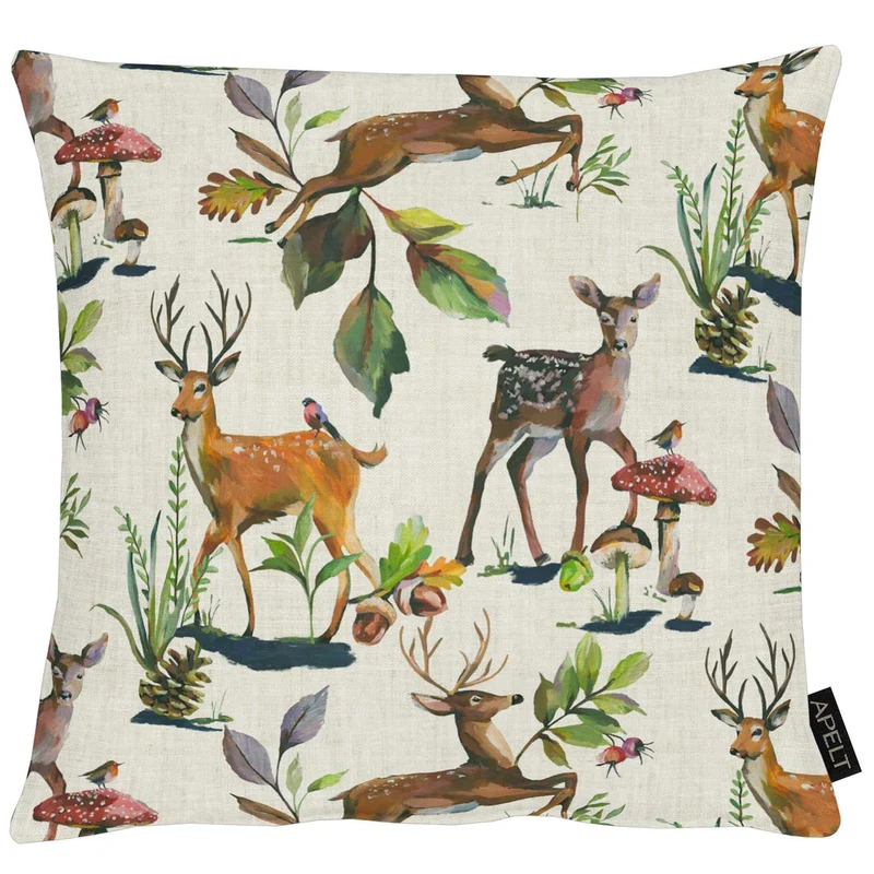 APELT 5883 Kissenbezug Herbstmotiv Waldtiere
