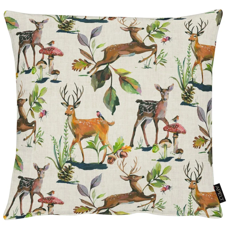 APELT 5883 Kissenbezug Herbstmotiv Waldtiere