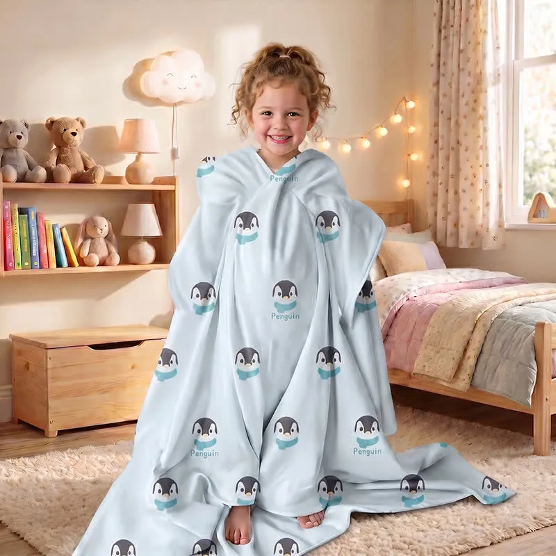Babydecke aus Baumwollgaze mit dem Pinguin-Traum