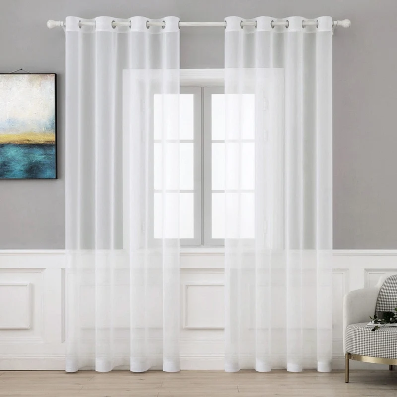 Transparenter Voile Vorhang mit Ösen