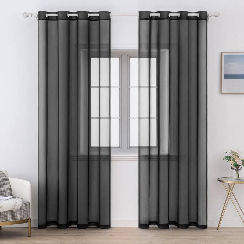Transparenter Voile Vorhang mit Ösen