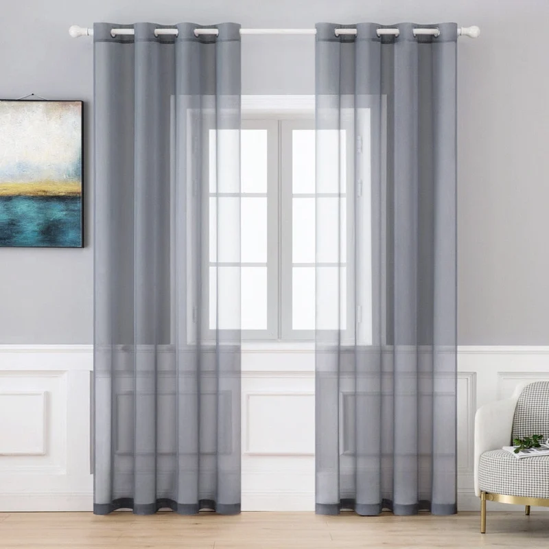 Transparenter Voile Vorhang mit Ösen