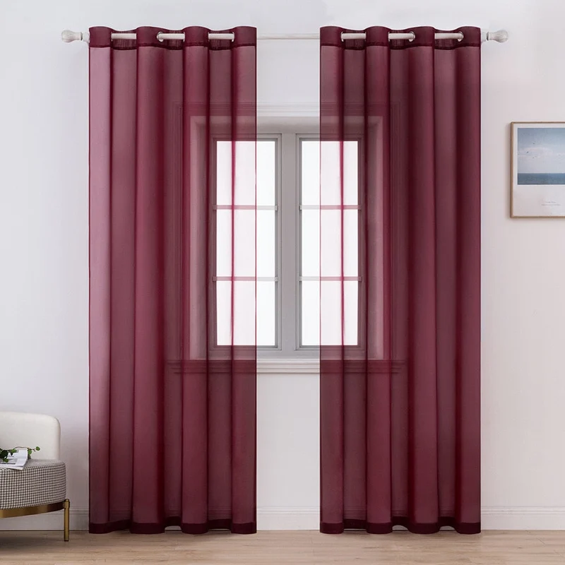 Transparenter Voile Vorhang mit Ösen