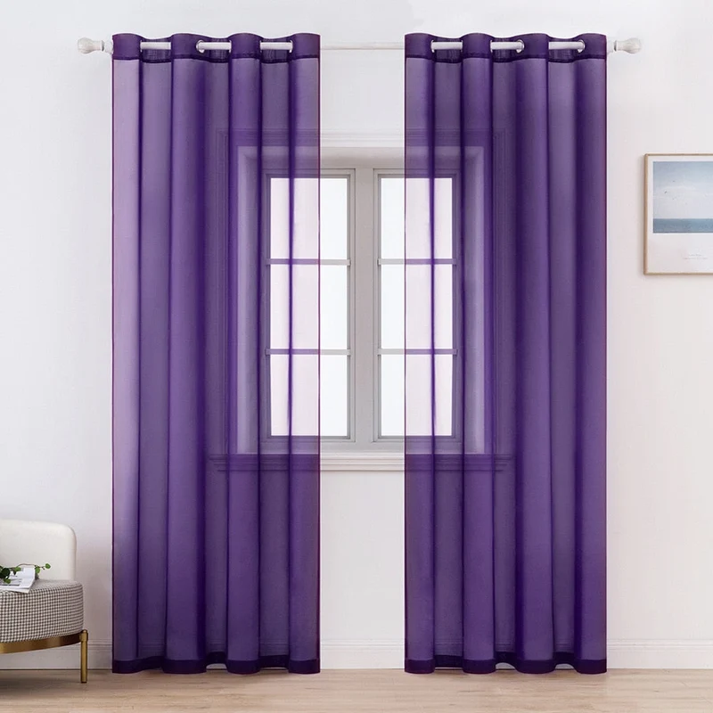 Transparenter Voile Vorhang mit Ösen