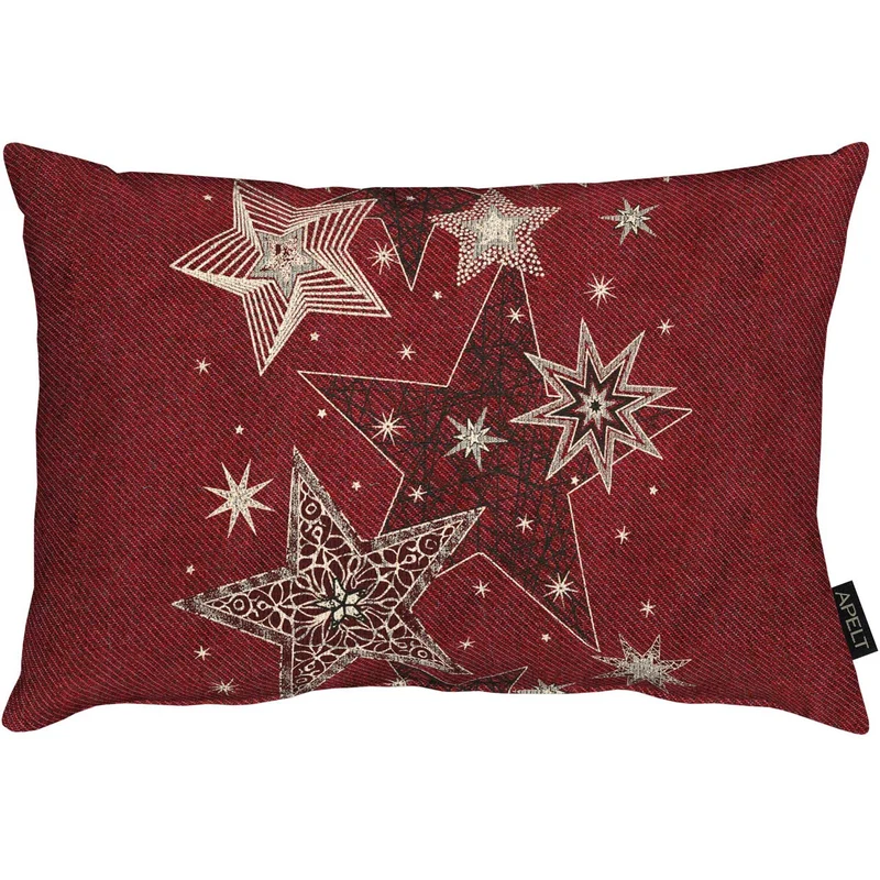 APELT 6303 Kissen Lurex Jacquardgewebe Sternendesign