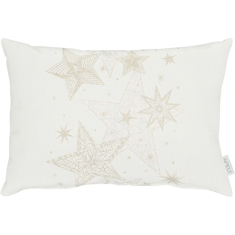 APELT 6303 Kissen Lurex Jacquardgewebe Sternendesign