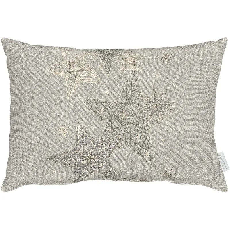 APELT 6303 Kissen Lurex Jacquardgewebe Sternendesign
