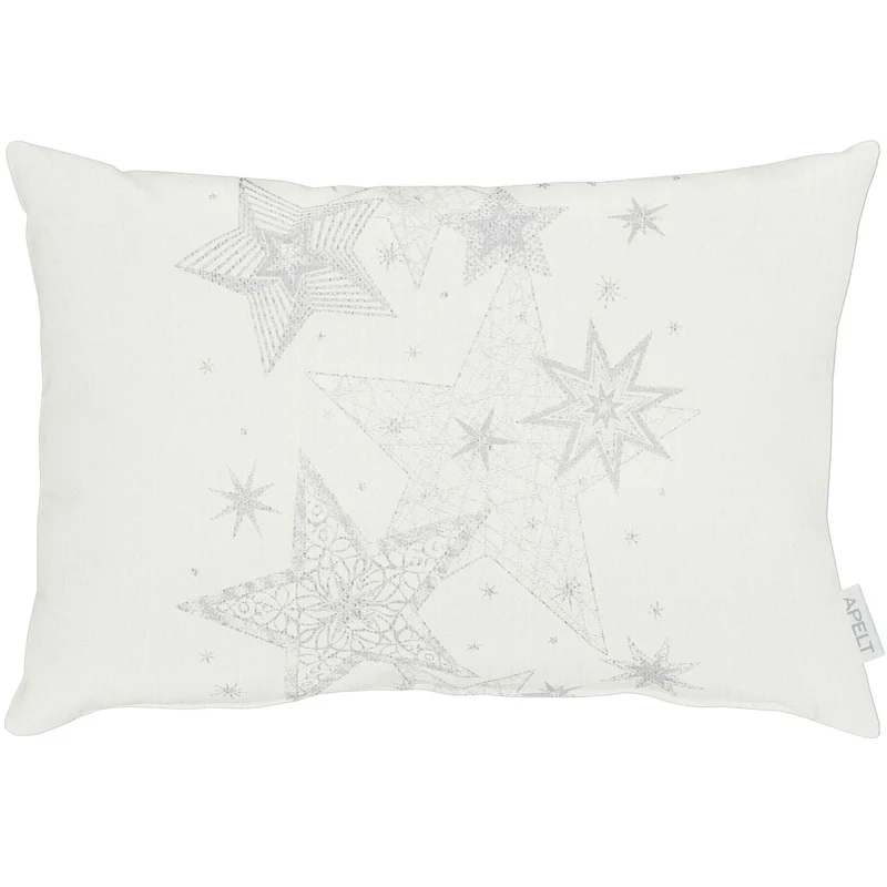 APELT 6303 Kissen Lurex Jacquardgewebe Sternendesign