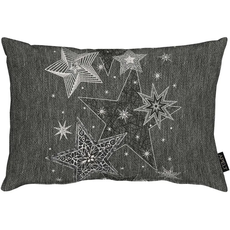 APELT 6303 Kissen Lurex Jacquardgewebe Sternendesign