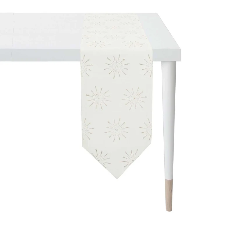APELT 6302 Tischband Lurex Jacquardgewebe Sternendesign