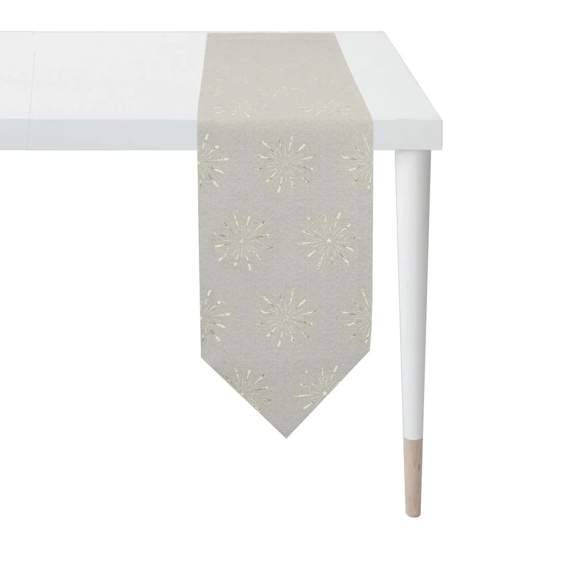 APELT 6302 Tischband Lurex Jacquardgewebe Sternendesign