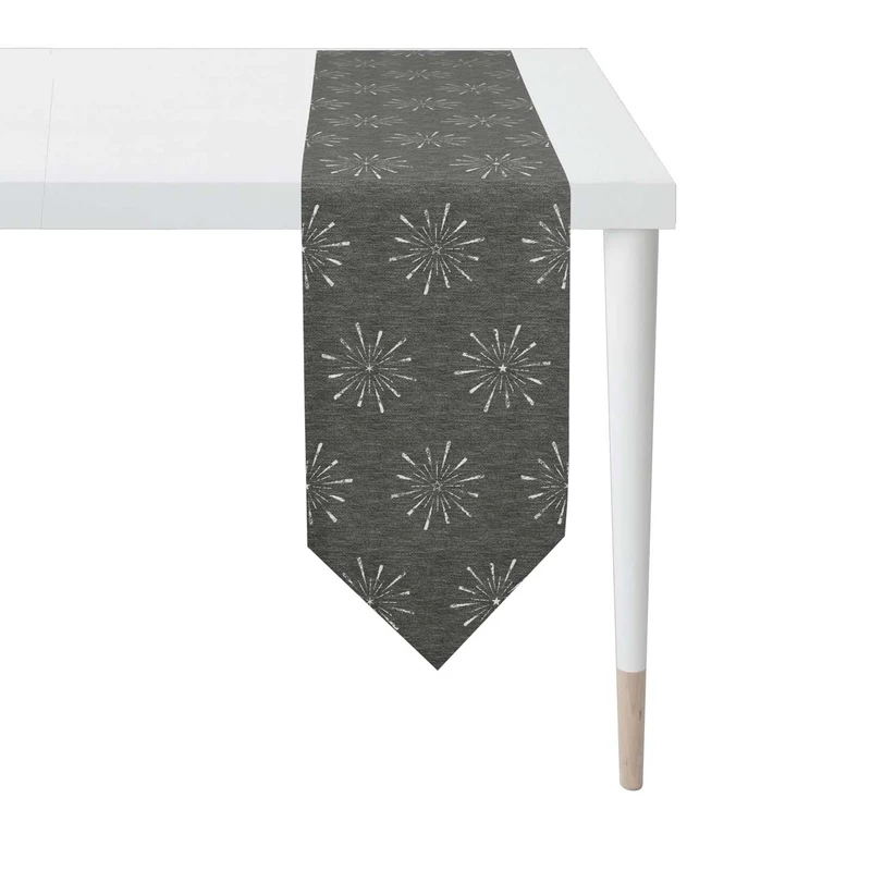 APELT 6302 Tischband Lurex Jacquardgewebe Sternendesign